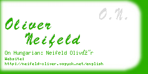 oliver neifeld business card